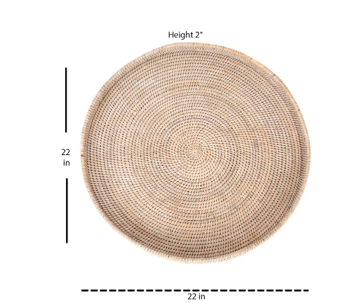Round Rattan Tray (6 Sizes)