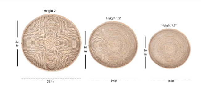Round Rattan Tray (6 Sizes)