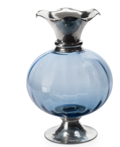 Giovanna Pewter & Crystal Vase (Arte Italica)
