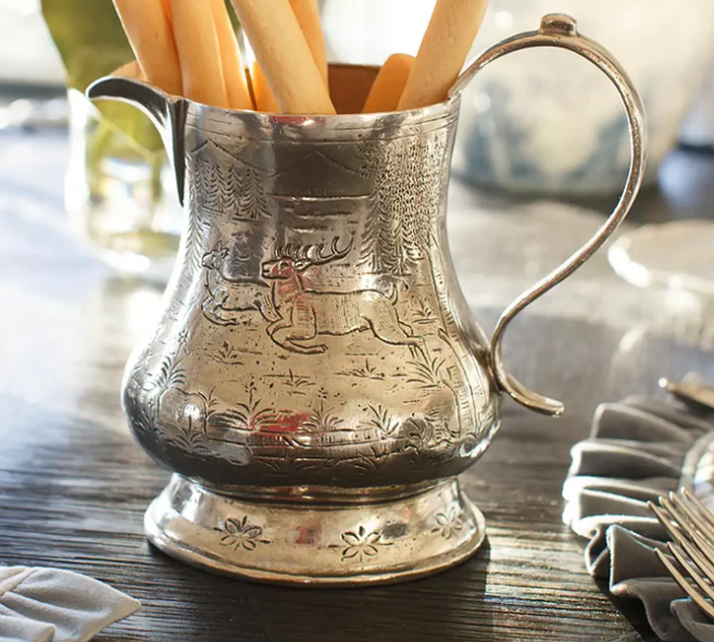 Vintage Pitcher with Deer By Arte Italica