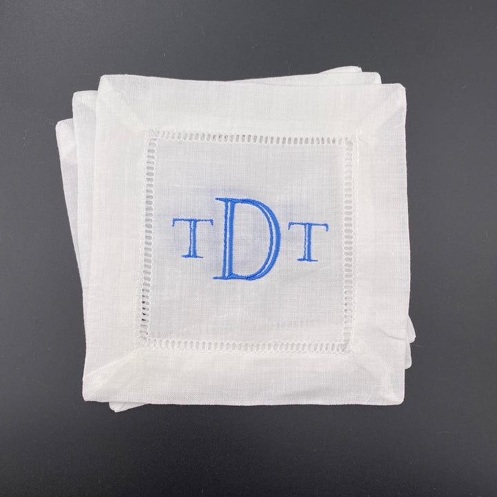 White Linen Cocktail Napkins