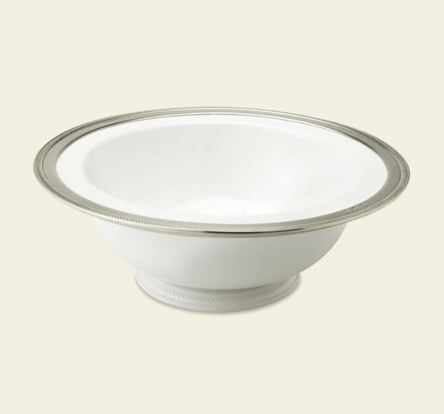Luisa Round Footed Serving Bowl by Match Pewter