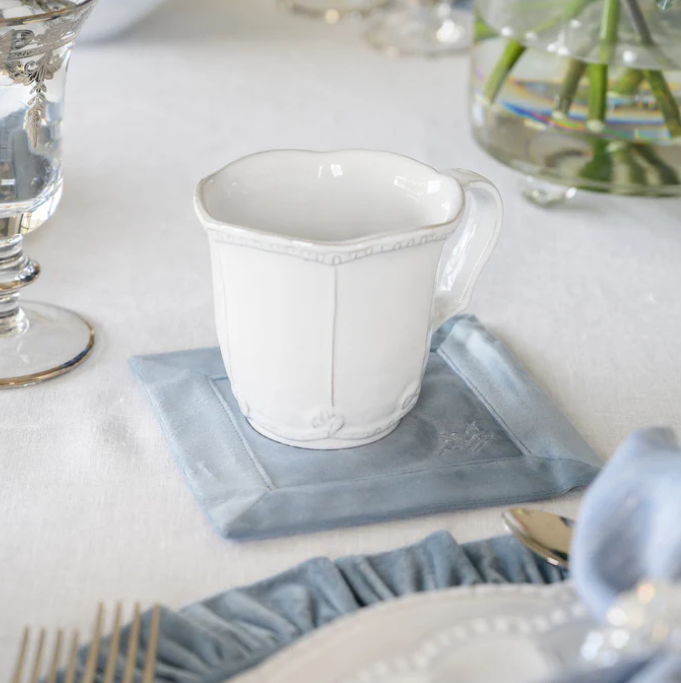 Bella Bianca Beaded Mug by Arte Italica