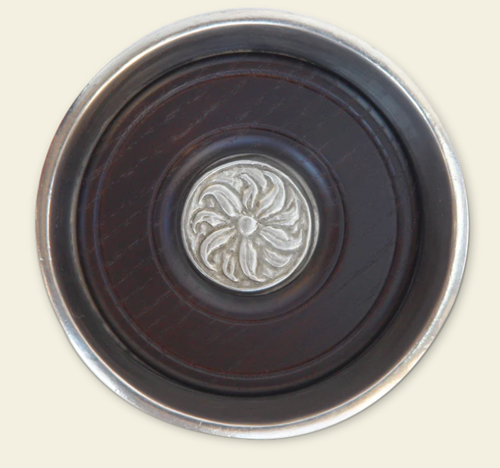 Bottle Coaster With Wood Insert by Match Pewter