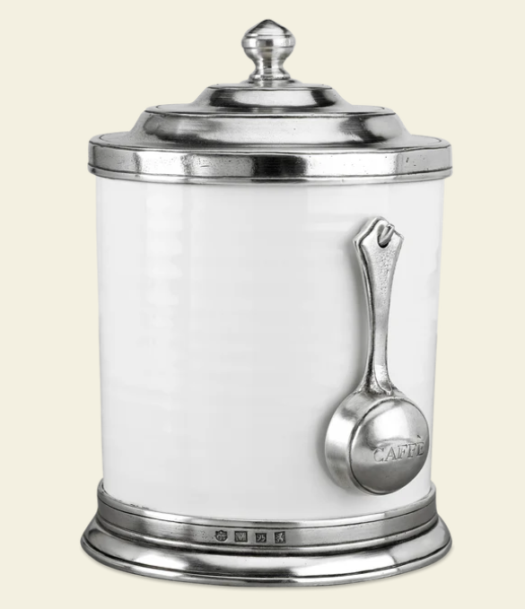 Convivio Caffe Canister and Scoop by Match Pewter