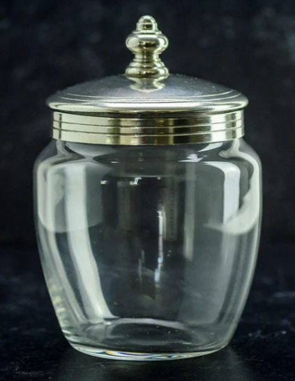 Glass Canister with Pewter Lid by Arte Italica