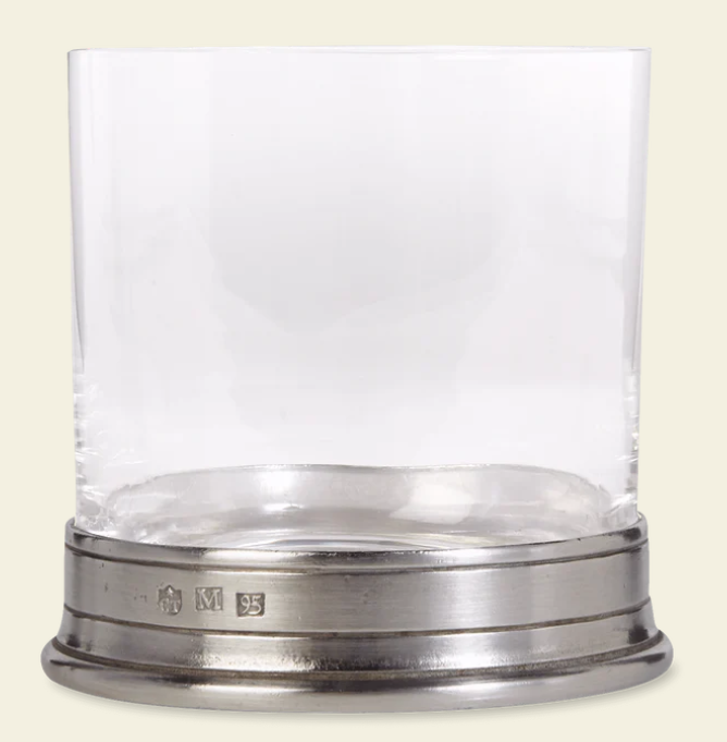Classic Double Old Fashioned Glass by Match Pewter