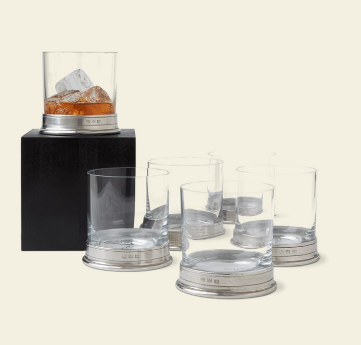 Classic Double Old Fashioned Glass by Match Pewter