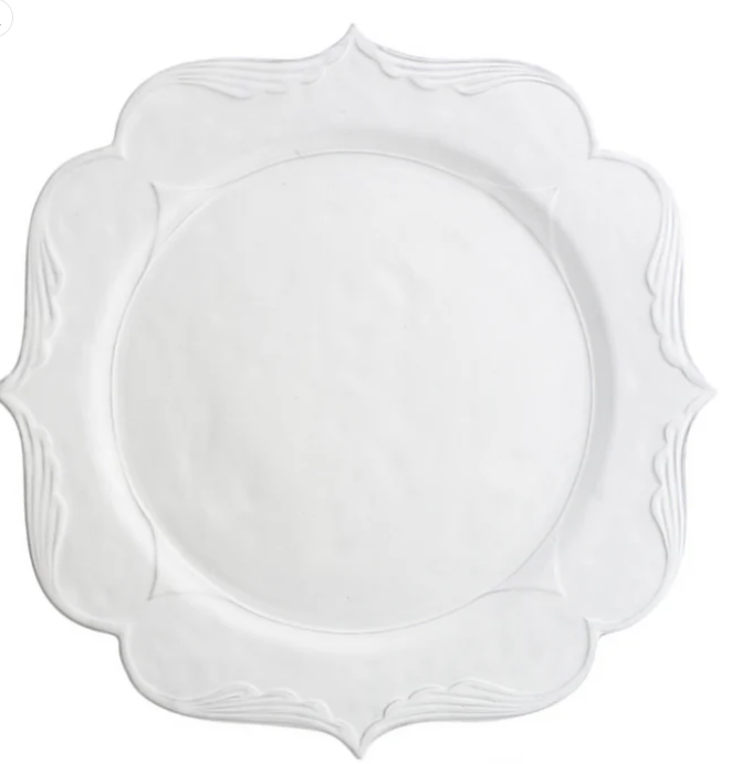 Bella Bianca Filigree Charger by Arte Italica
