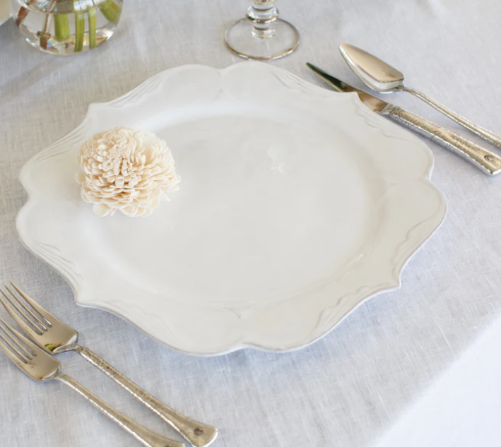 Bella Bianca Filigree Charger by Arte Italica