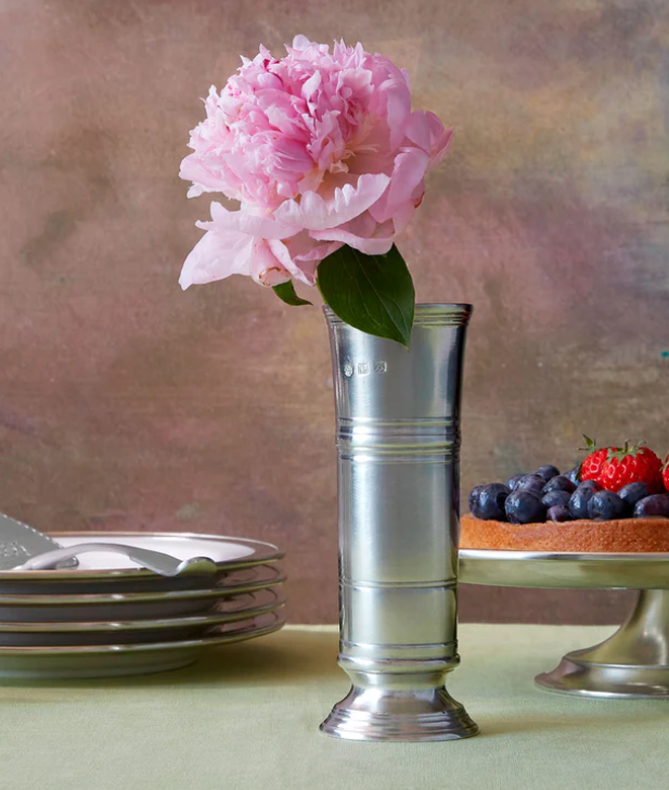 Footed Cylinder Vase by Match Pewter