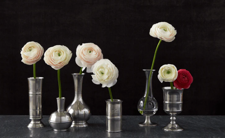 Footed Cylinder Vase by Match Pewter