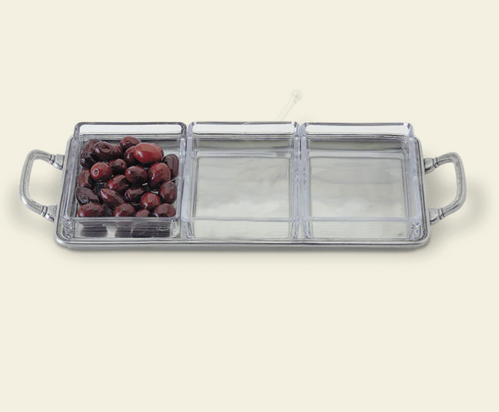 Crudite Tray with Handles by Match Pewter