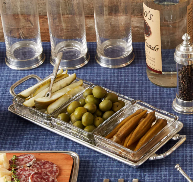 Crudite Tray with Handles by Match Pewter