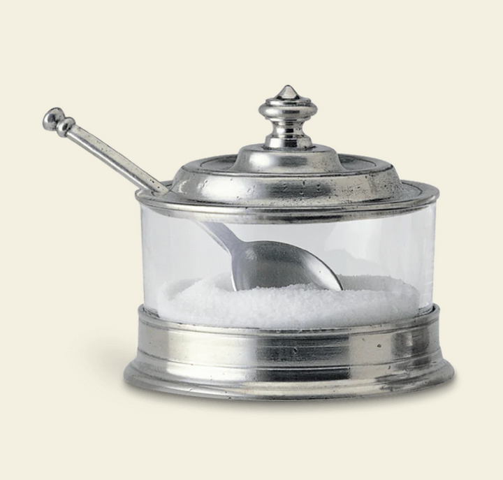 Jam Pot with Spoon by Match Pewter
