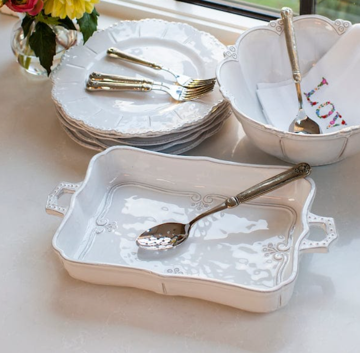 Bella Bianca Rectangular Lasagna Dish by Arte Italica