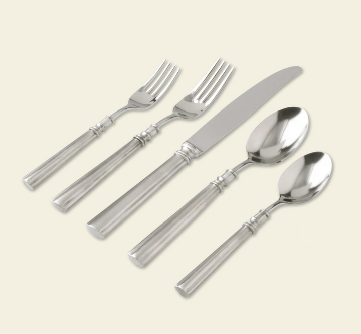 Lucia Five-Piece and Six-Piece Placesettings by Match Pewter