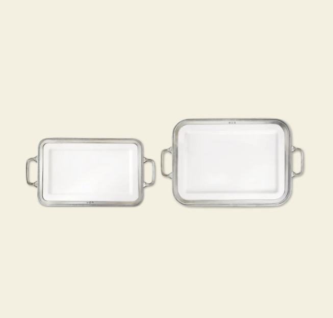 Luisa Rectangular Platters by Match Pewter