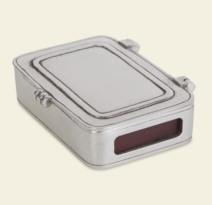 Match Box With Striker and Matches by Match Pewter