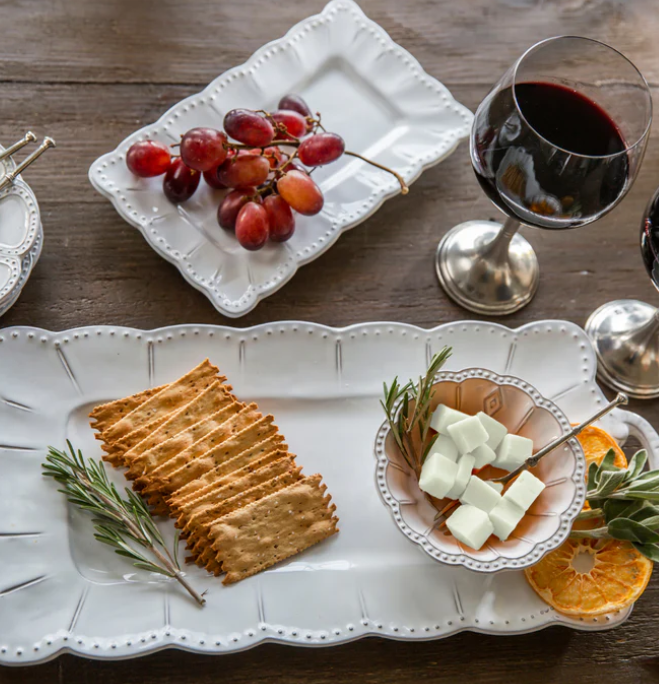 Bella Bianca Rectangular Tray by Arte Italica