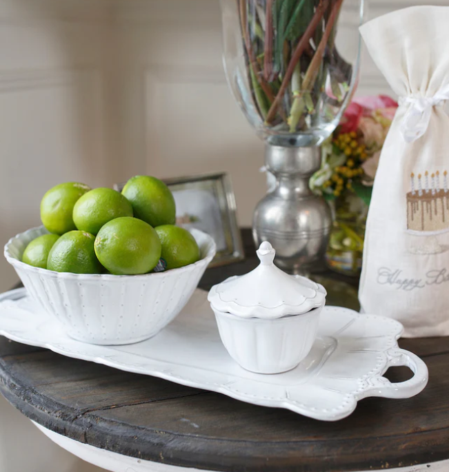 Bella Bianca Rectangular Tray by Arte Italica