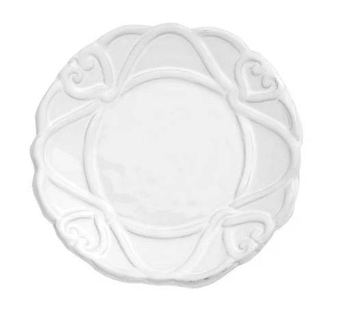 Bella Bianca Ribbon Bread / Canapé Plate by Arte Italica