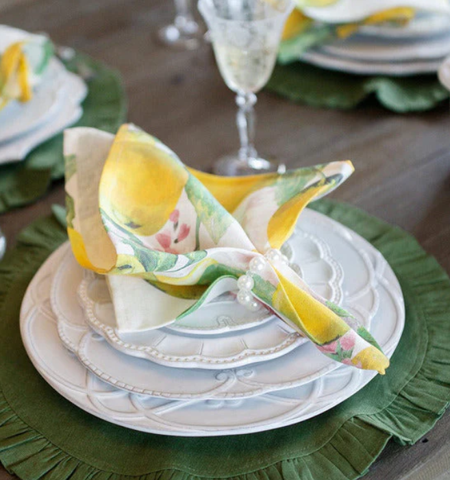 Bella Bianca Ribbon Charger by Arte Italica