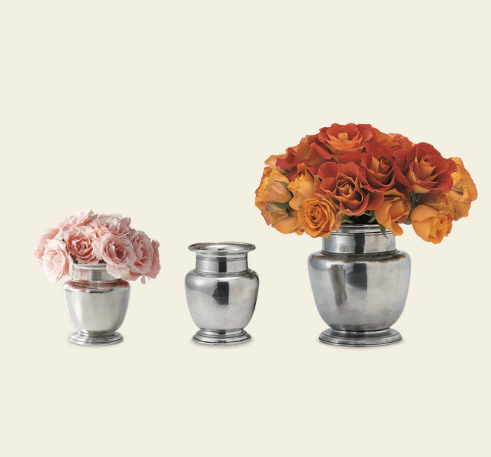 Rimmed Vases by Match Pewter