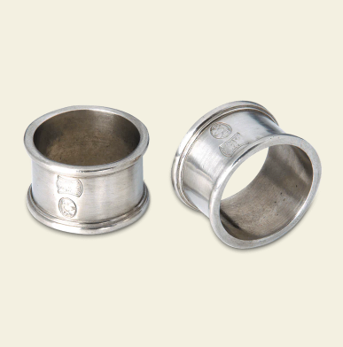 Round Napkin Ring Pair by Match Pewter