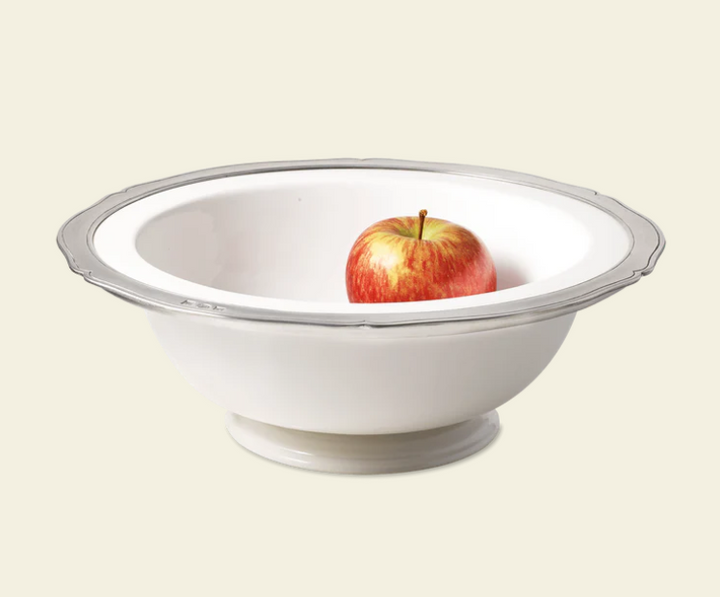 Viviana Round Footed Serving Bowl (Large) by Match Pewter