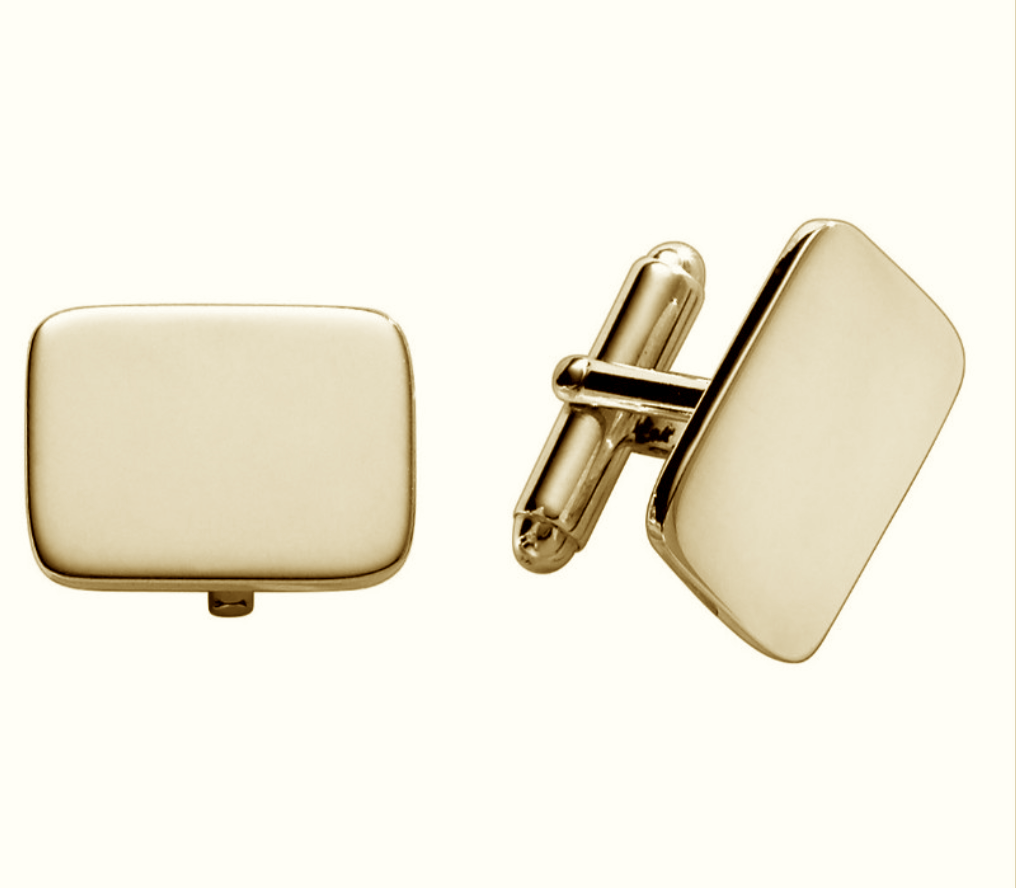 Large Rectangle Cufflinks (Gold or Silver)