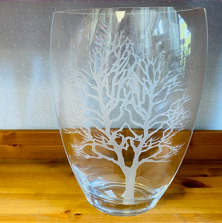 Tree of Life Crystal Vase