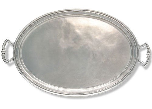 Oval Tray With Handles By Match Pewter