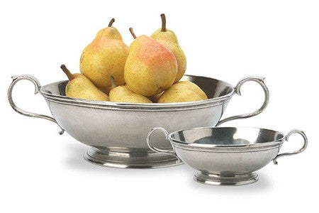 Low Footed Bowl With Handles (Match Pewter)