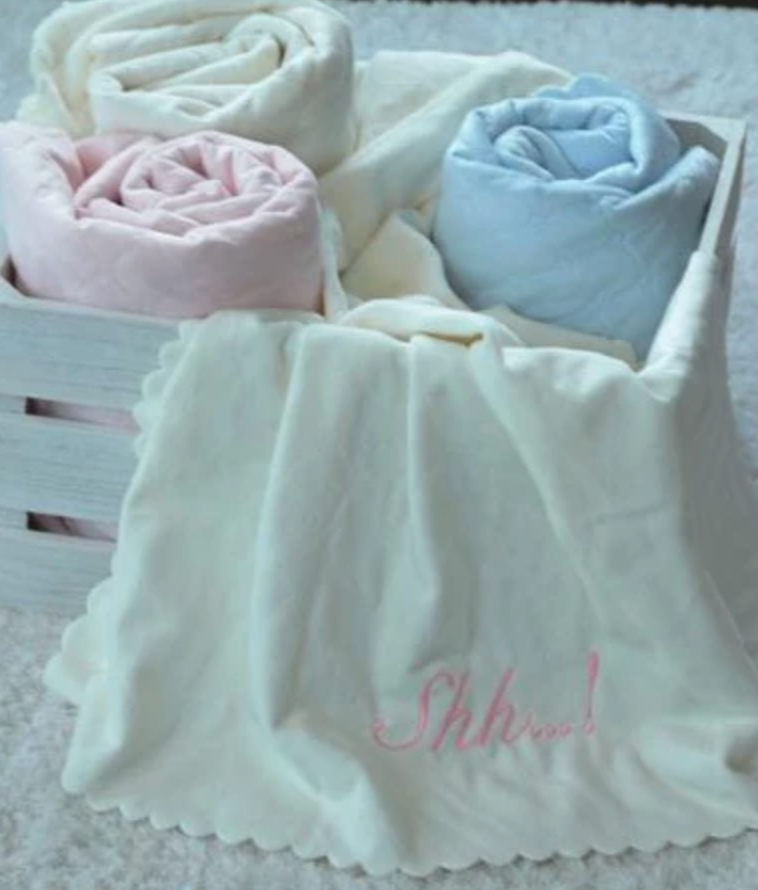Nana's Single-Face Quilted Plush Baby Blanket