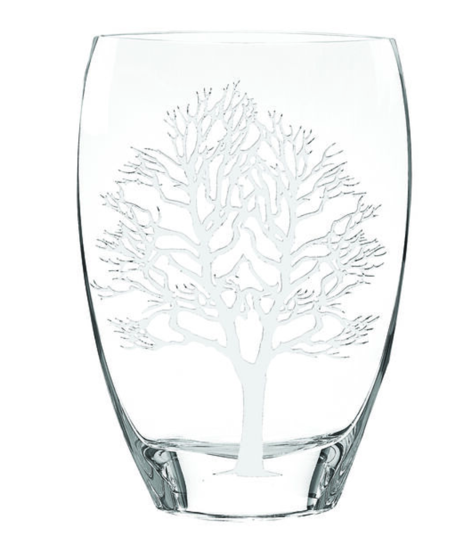 Tree of Life Crystal Vase