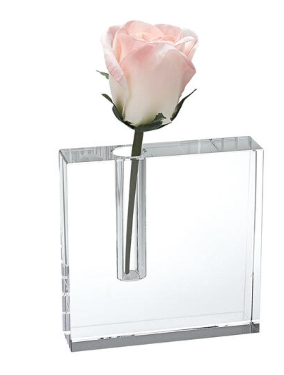 Block Architectural Optical Crystal Vase