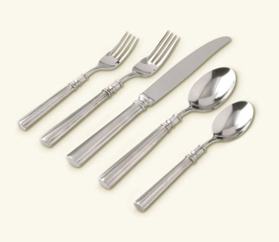 Lucia Five-Piece and Six-Piece Placesettings by Match Pewter