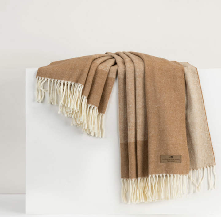 Border Herringbone Throw Blanket