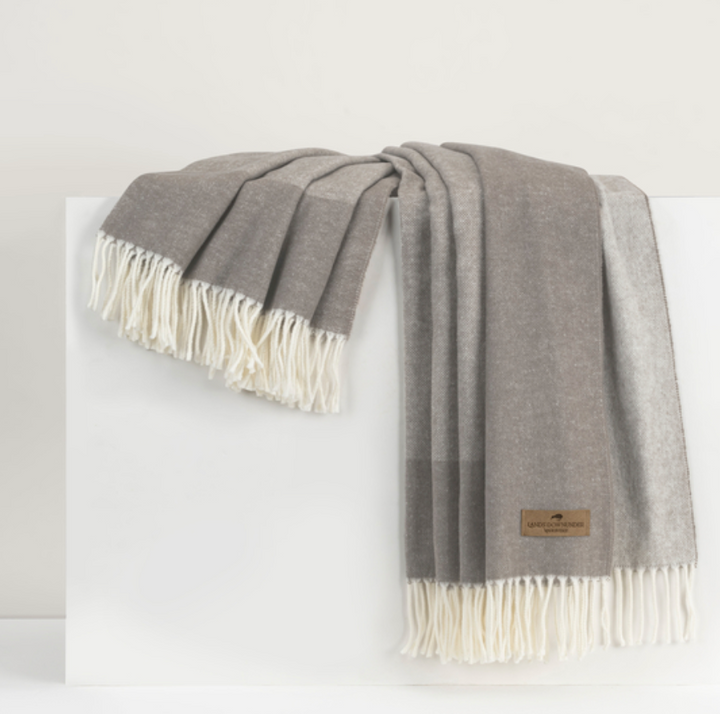 Border Herringbone Throw Blanket