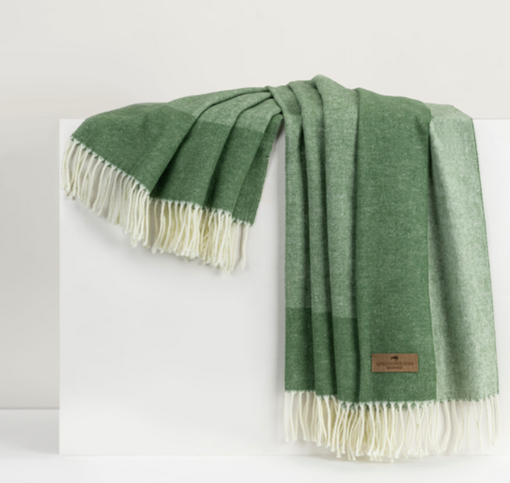 Border Herringbone Throw Blanket