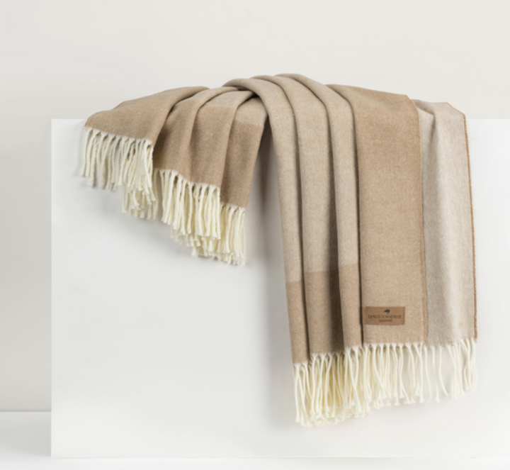 Border Herringbone Throw Blanket