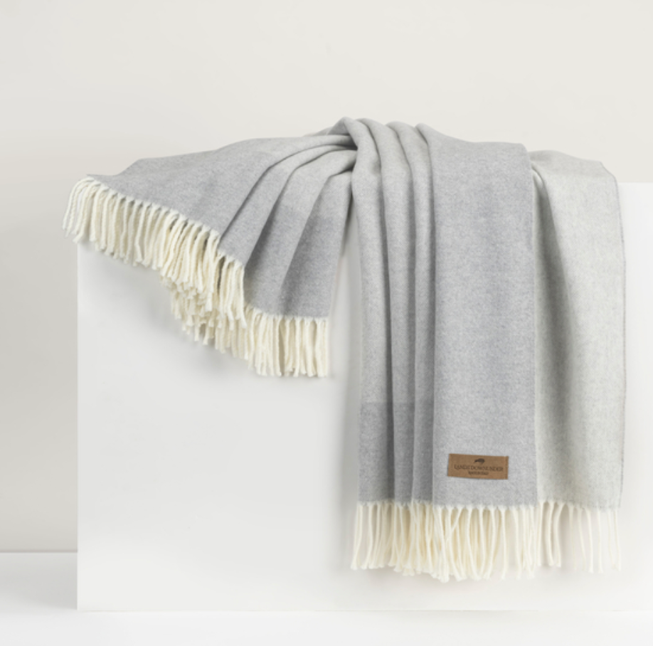 Border Herringbone Throw Blanket