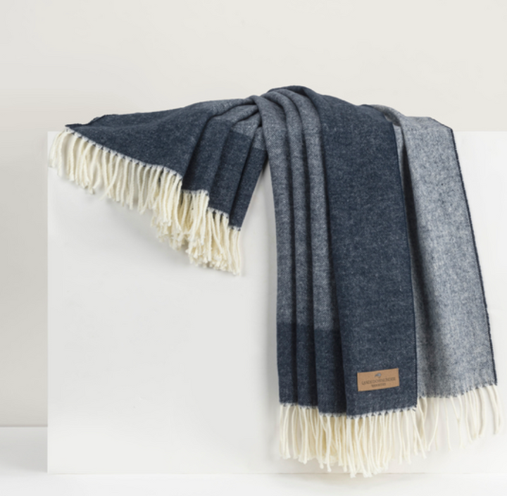 Border Herringbone Throw Blanket