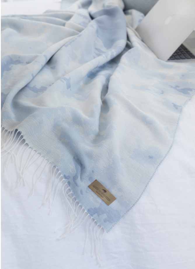 Tie Dye Cotton Jacquard Throw Blanket