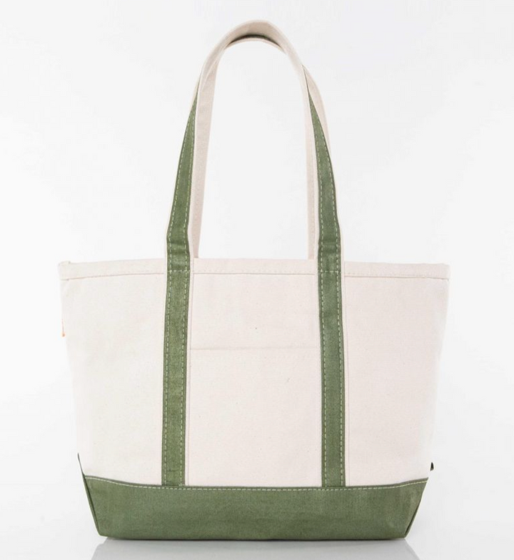 Medium Boat Tote, Metallic Green