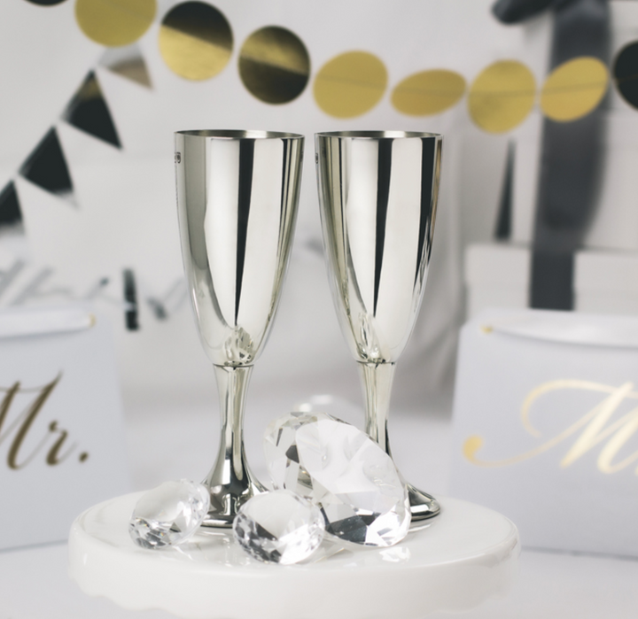 Pewter Champagne Flute, Set of 2
