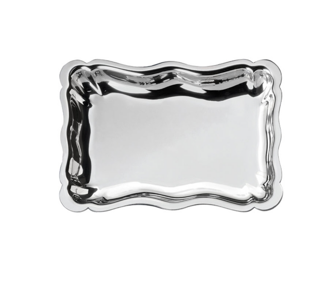 Scalloped Pewter Tray