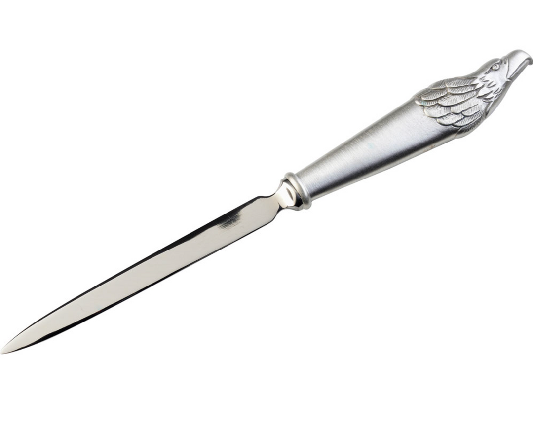 Pewter and stainless steel ruled letter opener, elegant classy gift