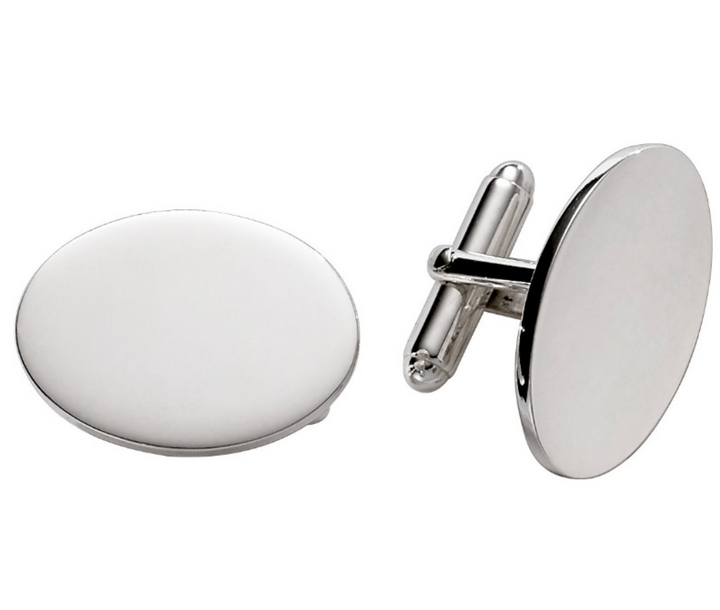 Large Oval Cufflinks (Gold or Silver)